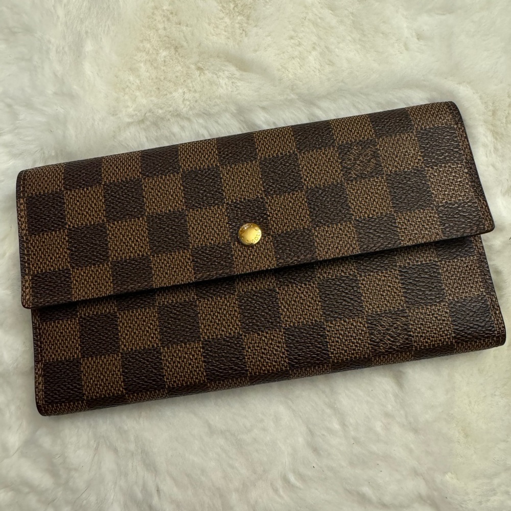 LOUIS VUITTON Portefeuille International Trifold Long Wallet Damier ebene - Picture 2 of 6